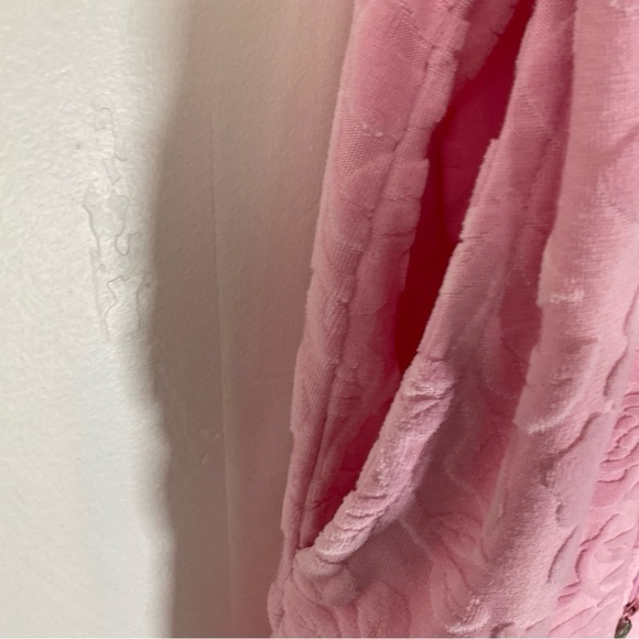 Karen Neuberger Loungewear House Dress Pink Roses Sleepwear Zipper Smock M - Picture 8 of 12
